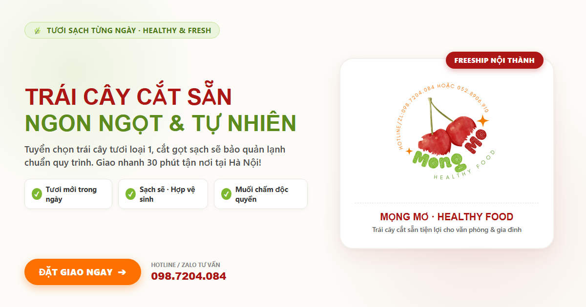 Mọng Mơ Healthy Food Cover